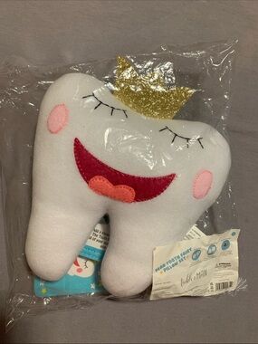 Tooth Fairy Pillow Plush with Gold Crown - NEW IN PACKAGE